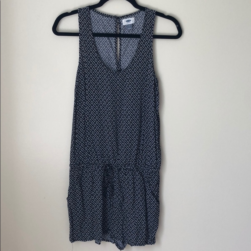 Black Patterned Romper